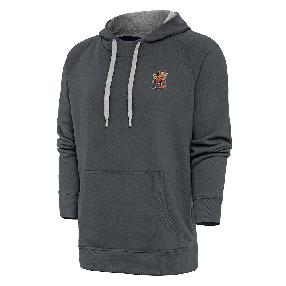 Cleveland Browns Antigua Team Logo Victory Pullover Hoodie - Charcoal discount