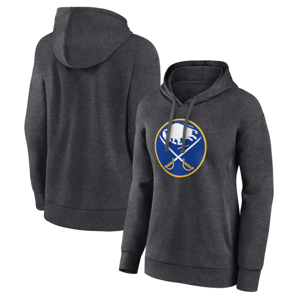 Buffalo Sabres Women's Primary Logo Pullover Hoodie Charcoal