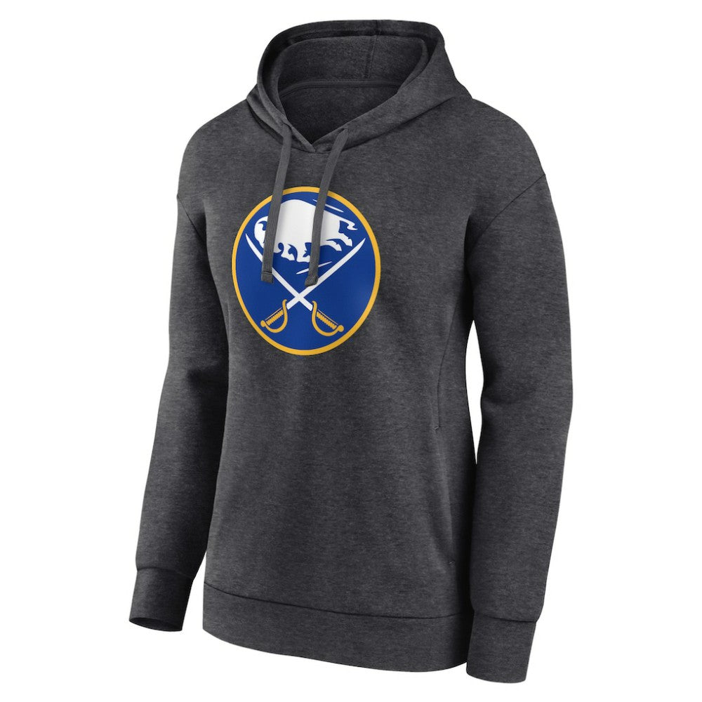 Buffalo Sabres Women's Primary Logo Pullover Hoodie Charcoal