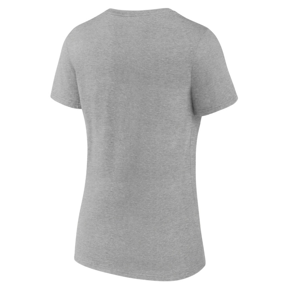 Montreal Canadiens Women's Primary Logo Team V-Neck T-Shirt Heather Gray