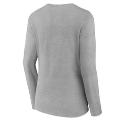 New York Islanders Women's Primary Logo Team Long Sleeve V-Neck T-Shirt Heather Gray