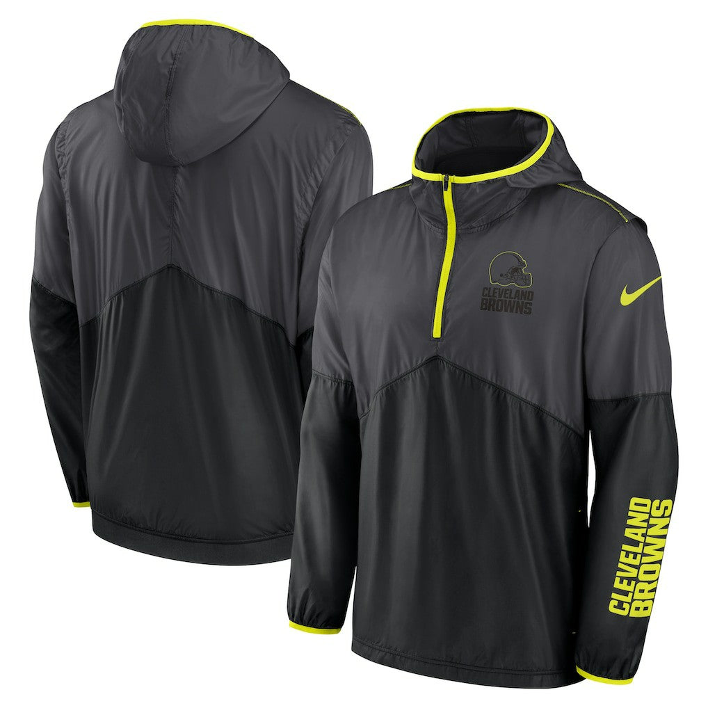 Cleveland Browns Volt Hoodie Half-Zip Jacket - Anthracite | Nike outlet