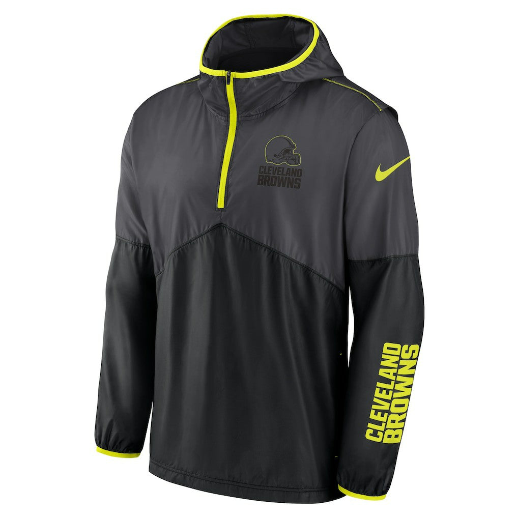 Cleveland Browns Volt Hoodie Half-Zip Jacket - Anthracite | Nike outlet