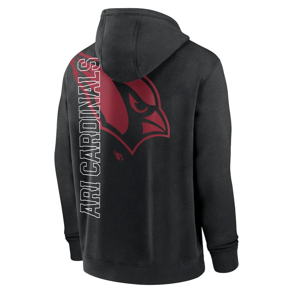 Arizona Cardinals Layered Logo Statement Pullover Hoodie - Black | Nike for sale