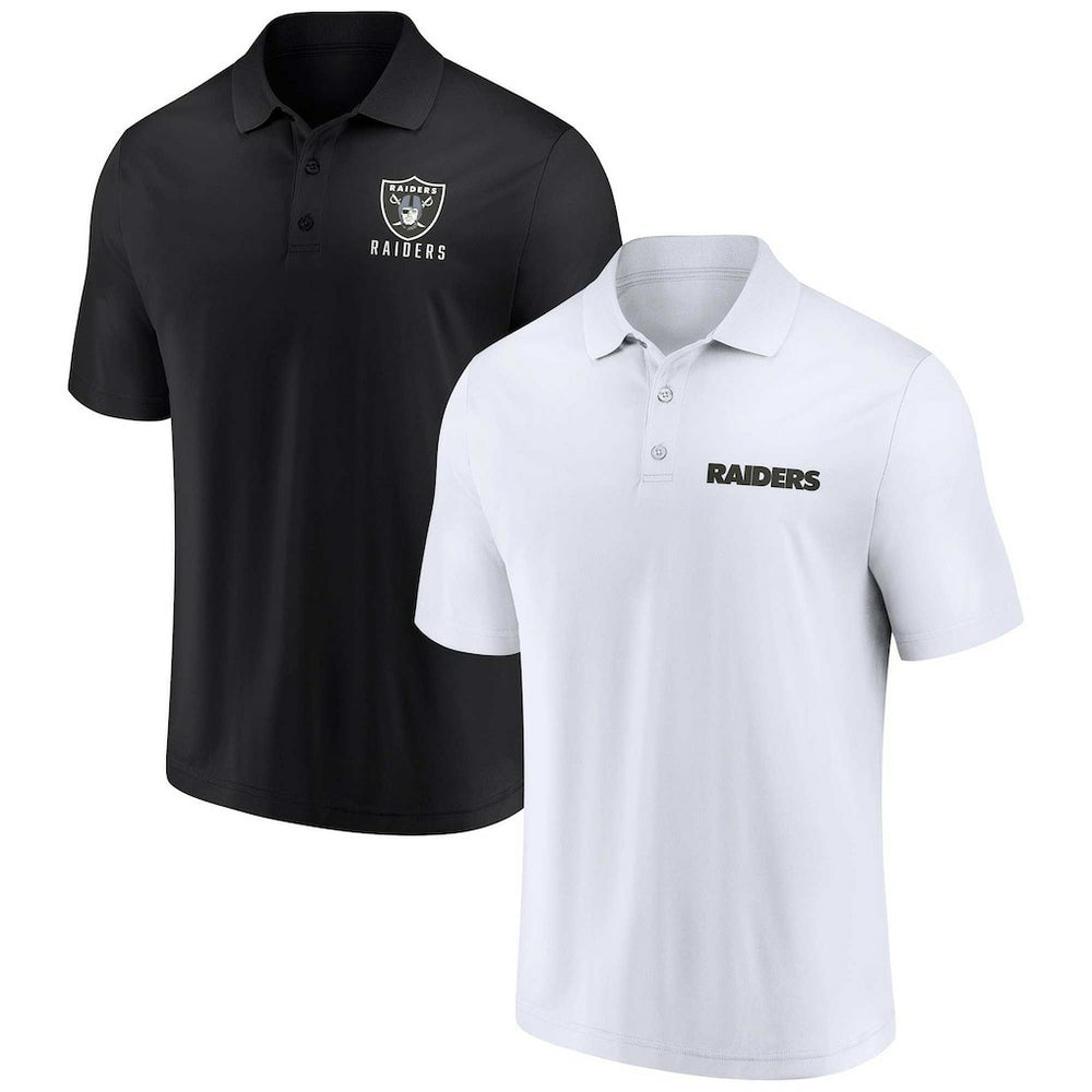 Las Vegas Raiders Lockup Two-Pack Polo Set - White/Black online