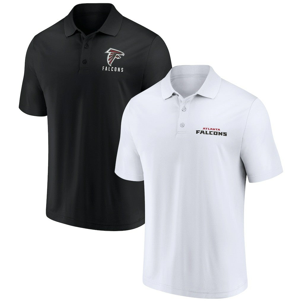 Atlanta Falcons Lockup Two-Pack Polo Set - White/Black cheap