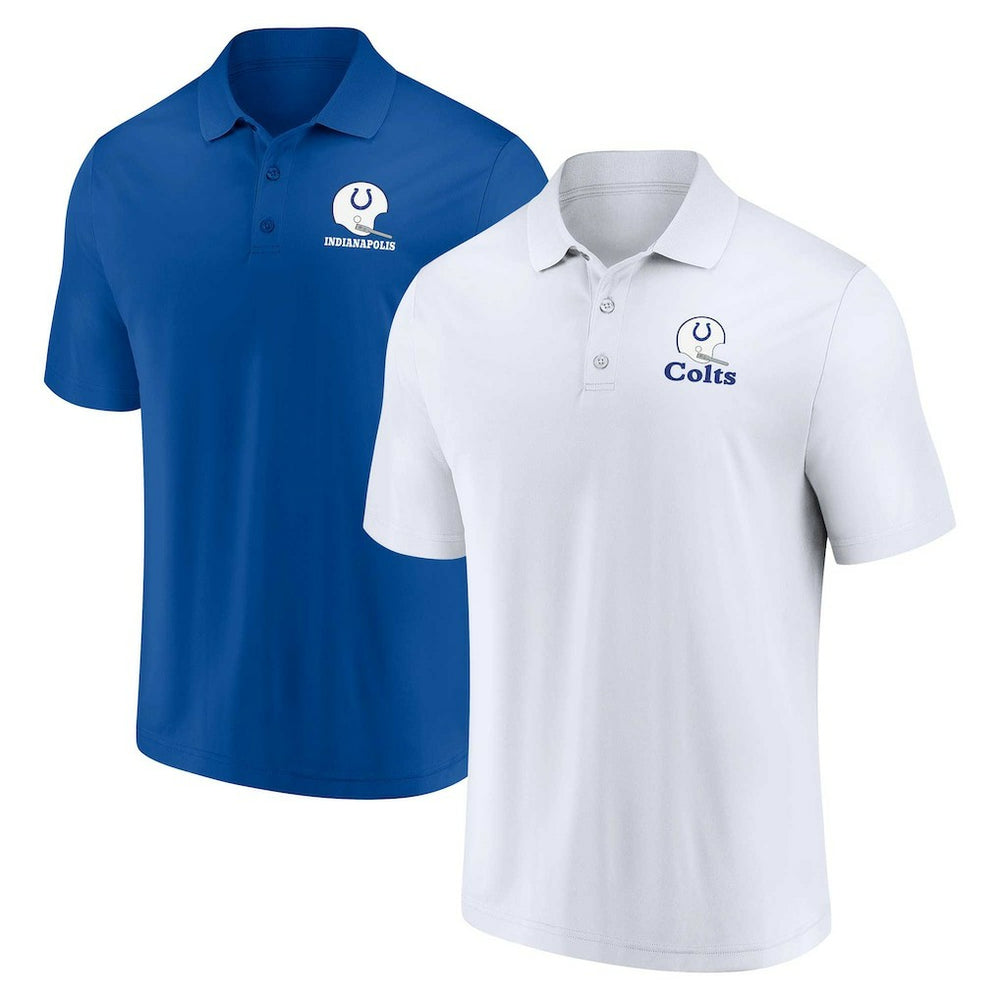 Indianapolis Colts Throwback Two-Pack Polo Set - White/Royal sale