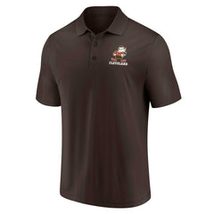 Cleveland Browns Throwback Two-Pack Polo Set - White/Brown on sale