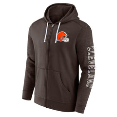 Cleveland Browns Offensive Lineup Hoodie Full-Zip Hoodie - Brown online