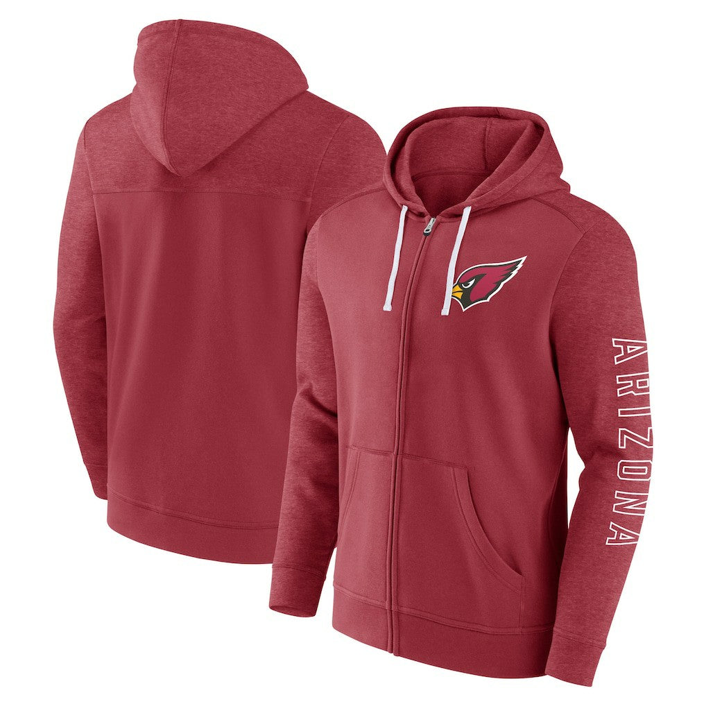 Arizona Cardinals Offensive Lineup Hoodie Full-Zip Hoodie - Cardinal discount