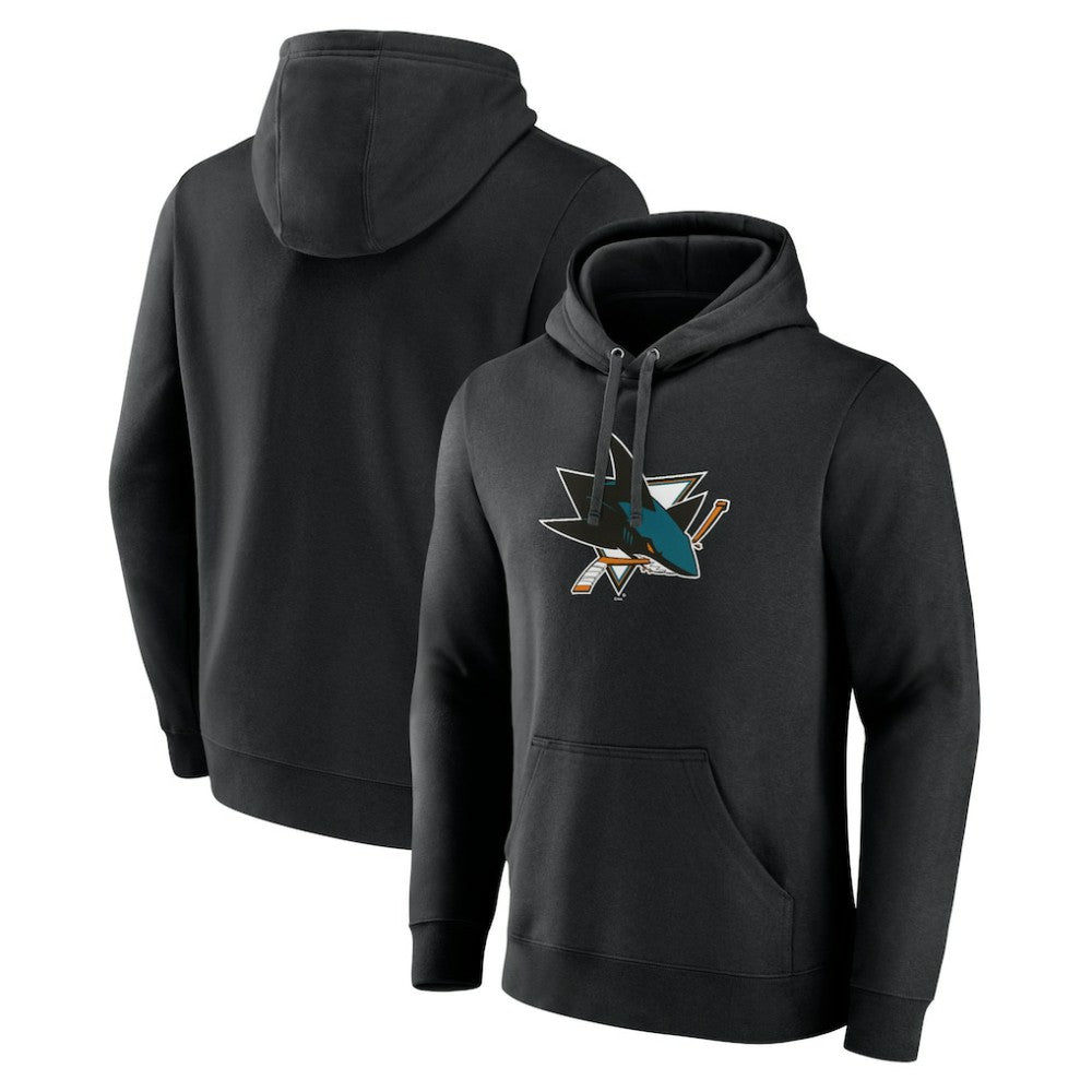 San Jose Sharks Primary Team Logo Pullover Hoodie Black