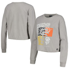 San Francisco Giants The Wild Collective Women's Cropped Long Sleeve T-Shirt - Gray