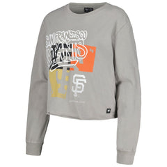San Francisco Giants The Wild Collective Women's Cropped Long Sleeve T-Shirt - Gray