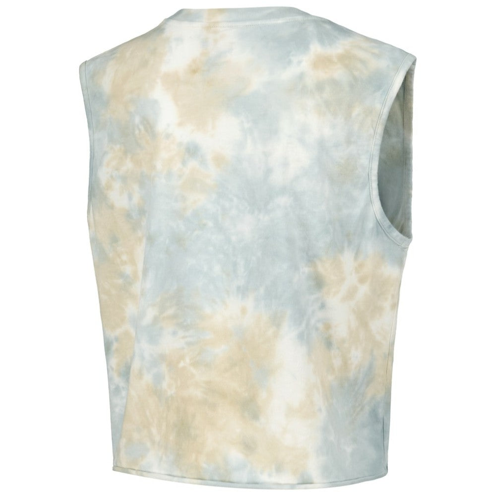 Detroit Tigers The Wild Collective Women's Washed Muscle Tank Top - White