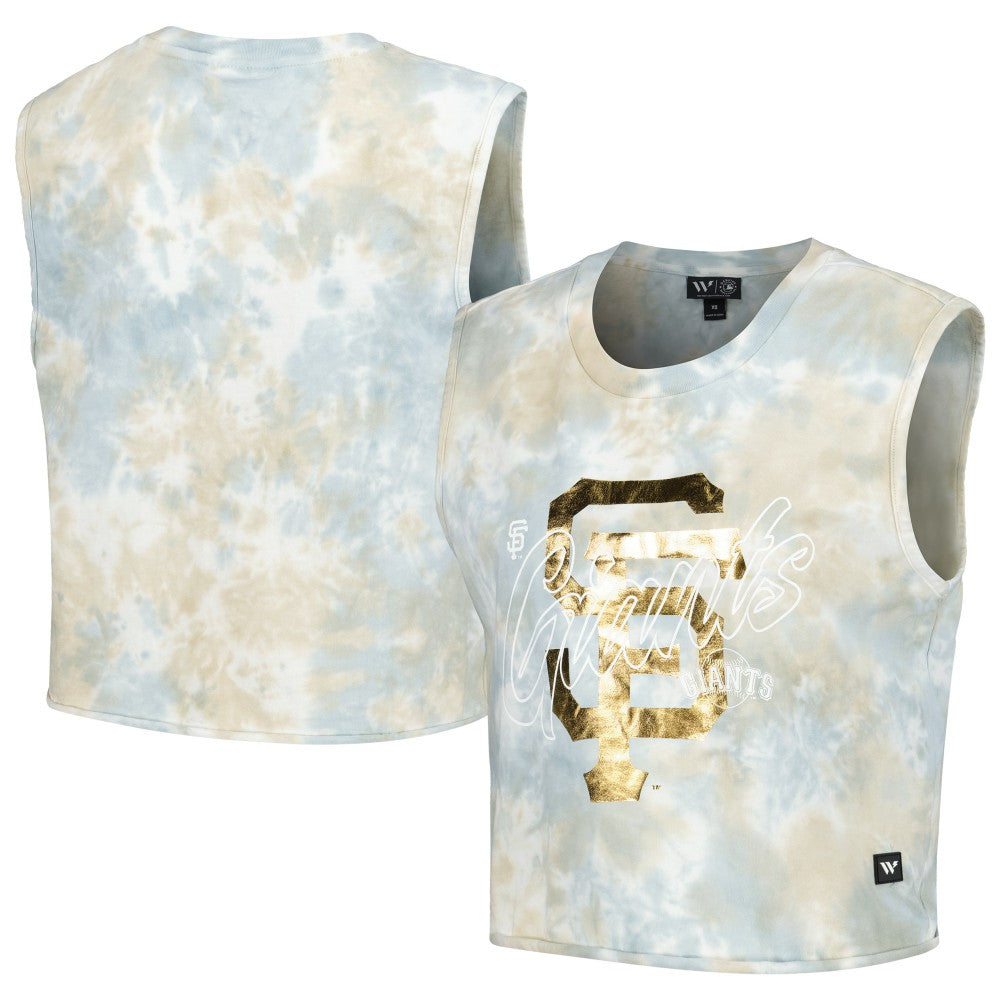 San Francisco Giants The Wild Collective Women's Washed Muscle Tank Top - White