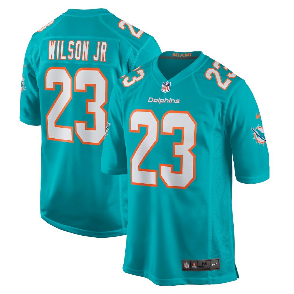 Jeff Wilson Jr. Miami Dolphins Game Player Jersey - Aqua | Nike sale