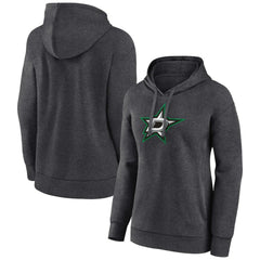 Dallas Stars Women's Primary Logo Pullover Hoodie Charcoal