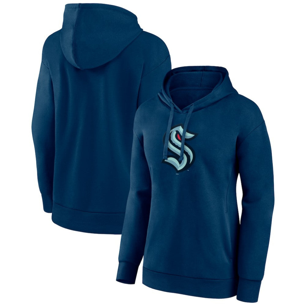 Seattle Kraken Women's Primary Logo Pullover Hoodie Deep Sea Blue