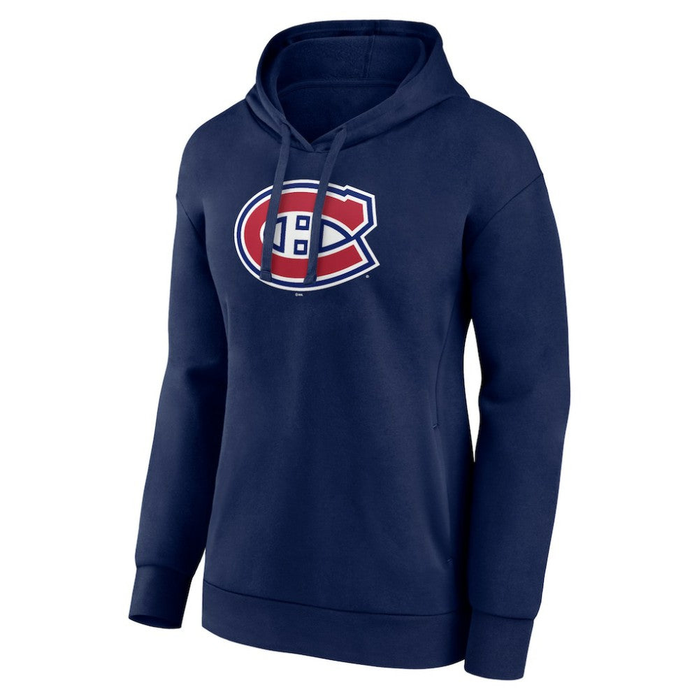 Montreal Canadiens Women's Primary Logo Pullover Hoodie Navy