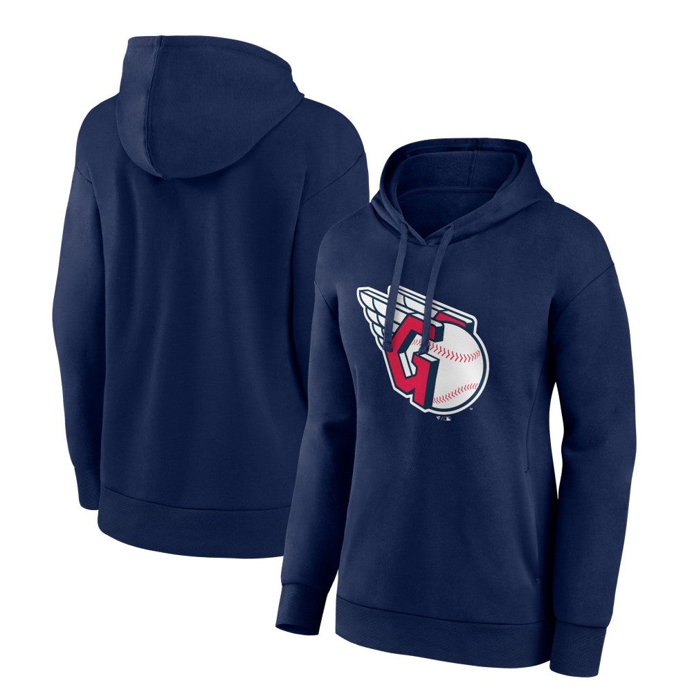Cleveland Guardians Women's Core Logo Pullover Hoodie - Navy