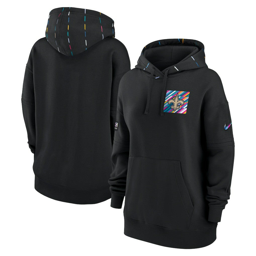 New Orleans Saints Women's 2023 NFL Crucial Catch Club Pullover Hoodie - Black | Nike outlet