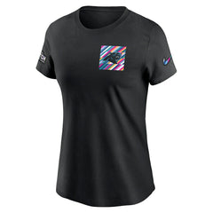 Carolina Panthers Women's Crucial Catch Sideline Tri-Blend T-Shirt - Black | Nike sale