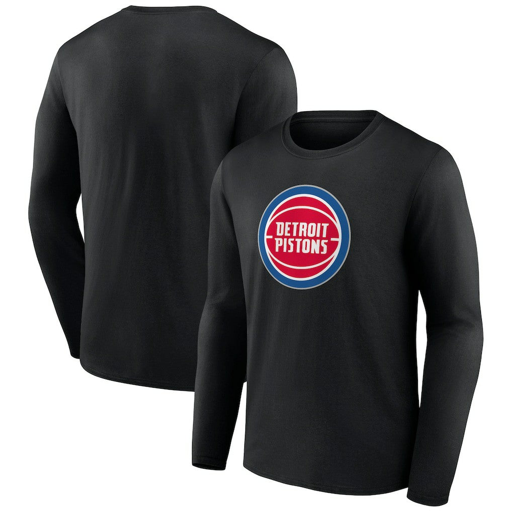 Detroit Pistons Primary Team Logo Long Sleeve T-Shirt sale - Black cheap