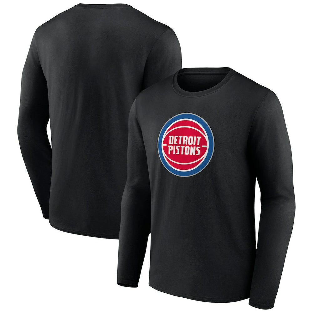 Detroit Pistons Primary Team Logo Long Sleeve T-Shirt sale - Black cheap