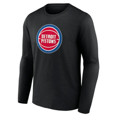 Detroit Pistons Primary Team Logo Long Sleeve T-Shirt sale - Black cheap