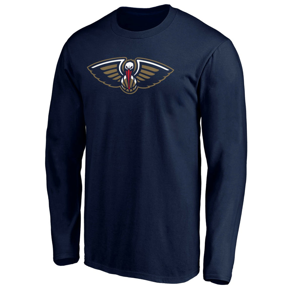 New Orleans Pelicans Primary Team Logo Long Sleeve T-Shirt - Navy shop