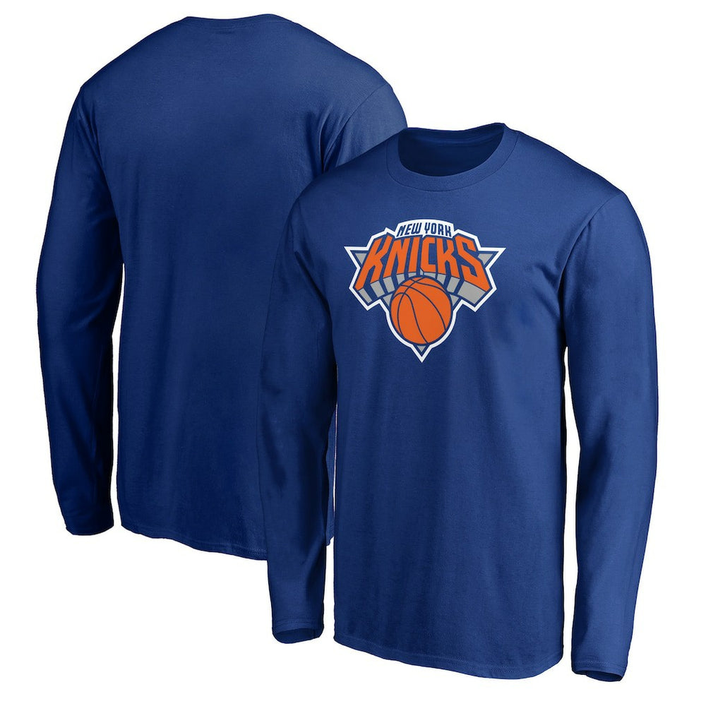 New York Knicks Primary Team Logo Long Sleeve T-Shirt - Blue discount