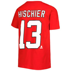 Nico Hischier New Jersey Devils Youth Player Name & Number T-Shirt Red