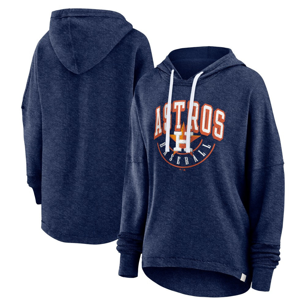 Houston Astros Women's Luxe Pullover Hoodie - Heather Navy
