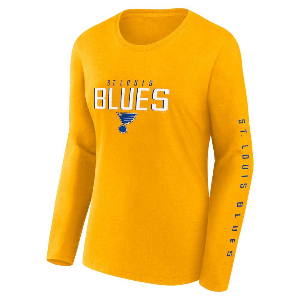 St. Louis Blues Fanatics Women's Long and Short Sleeve Two-Pack T-Shirt Set Blue