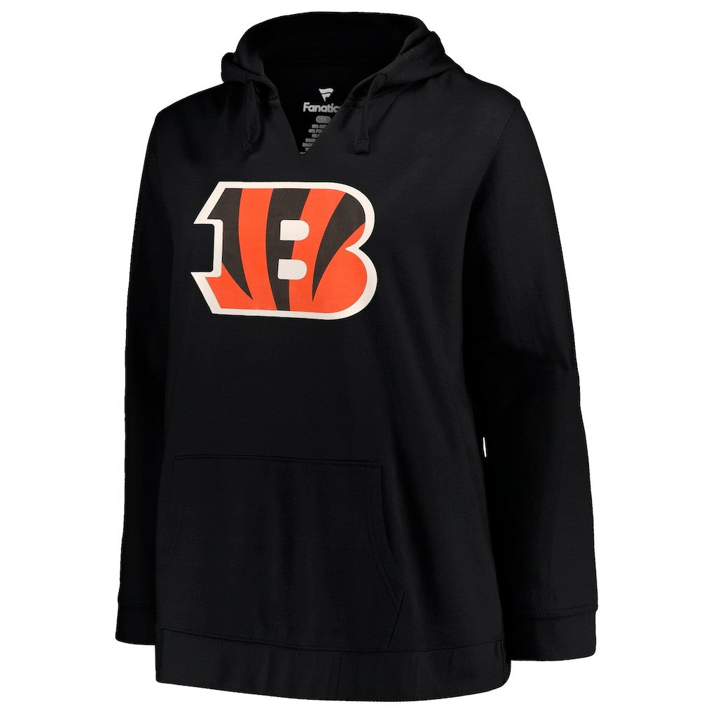 Joe Burrow Cincinnati Bengals Profile Women's Plus Size Player Name & Number Pullover Hoodie - Black for sale