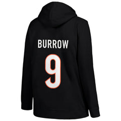 Joe Burrow Cincinnati Bengals Profile Women's Plus Size Player Name & Number Pullover Hoodie - Black for sale