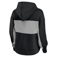 Carolina Panthers Women's Filled Stat Sheet Lighweight Modest Crop Hoodie - Black outlet