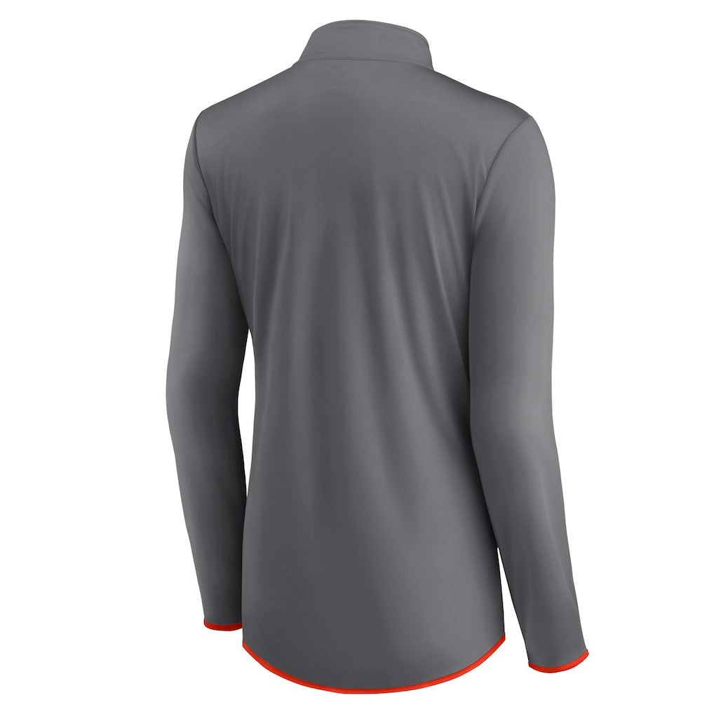 Cleveland Browns Women's Adult Corner Long Sleeve 1/4 Zip Top - Gray sale