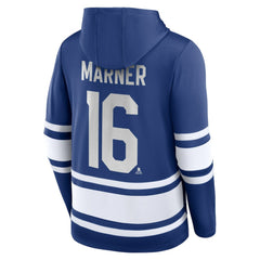 Mitch Marner Toronto Maple Leafs Fanatics Name & Number Lace-Up Pullover Hoodie Blue