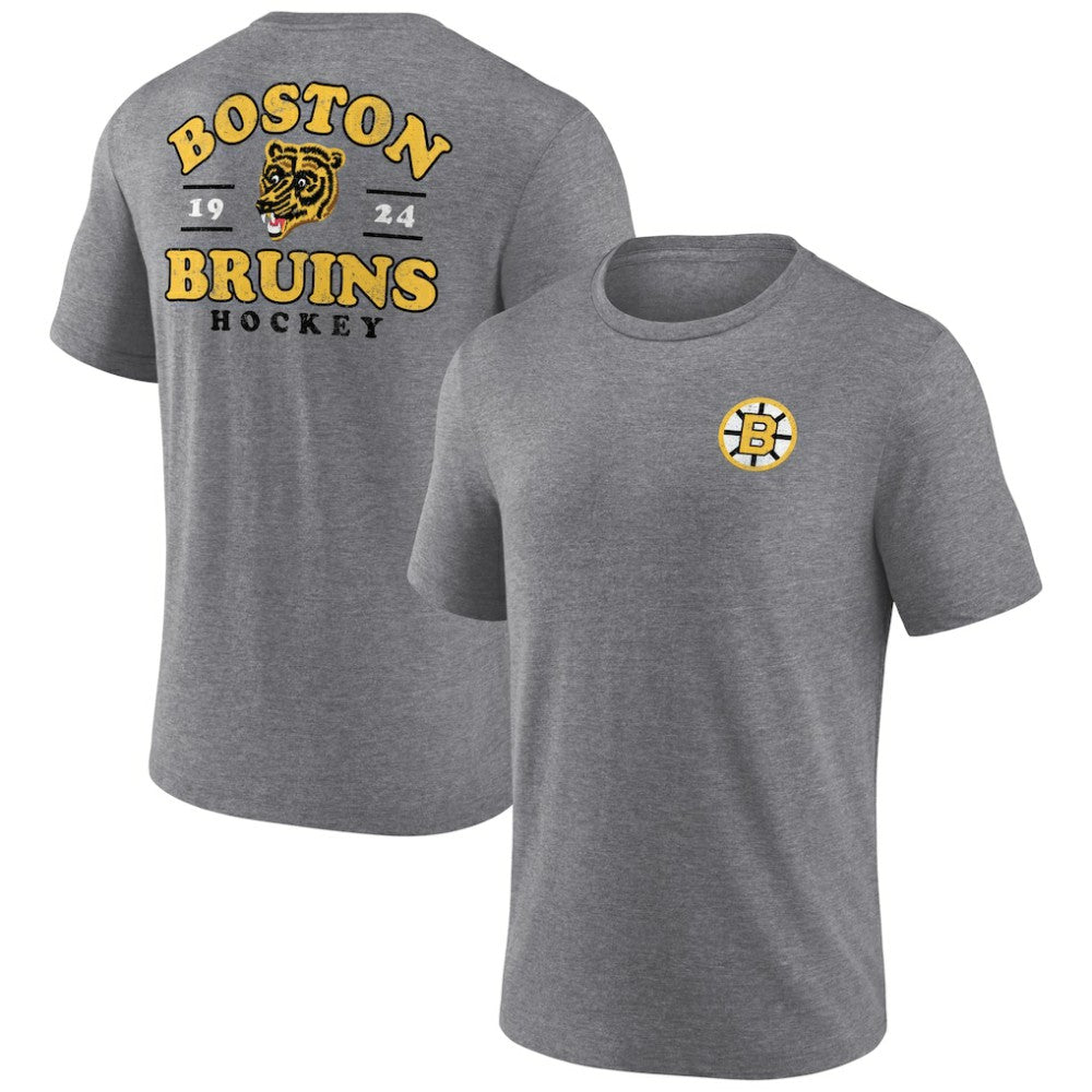Boston Bruins Fanatics Winger Tri-Blend T-Shirt Heather Gray