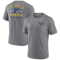St. Louis Blues Fanatics Winger Tri-Blend T-Shirt Heather Gray