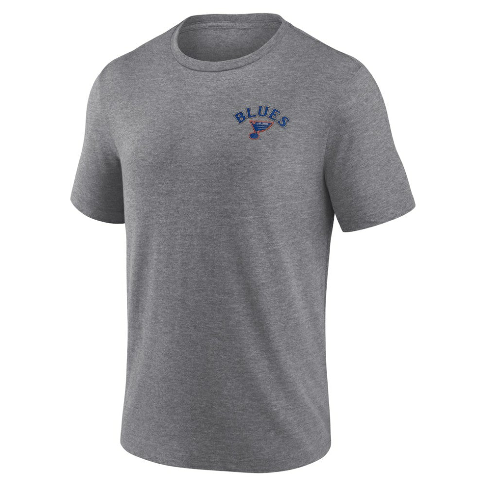 St. Louis Blues Fanatics Winger Tri-Blend T-Shirt Heather Gray
