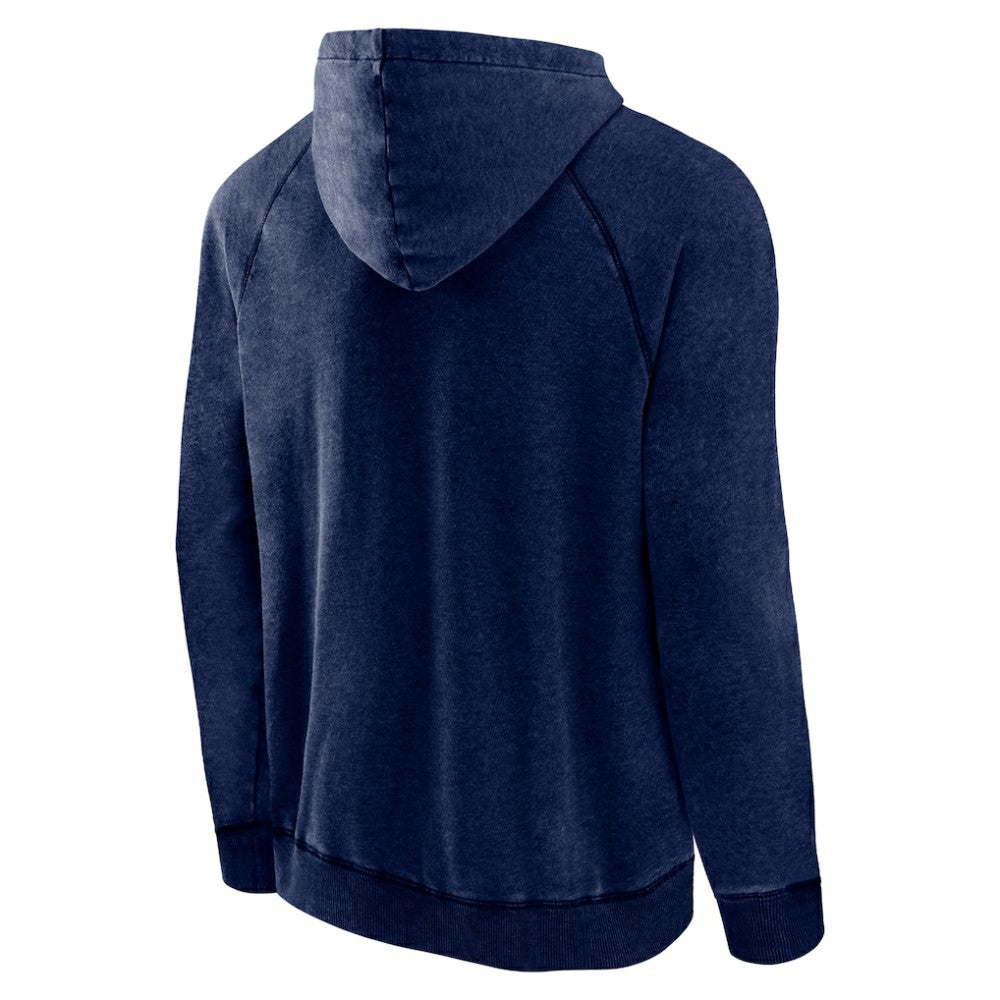 Seattle Kraken Fanatics Shoulder-To-Shoulder Raglan Pullover Hoodie Heather Deep Sea Blue
