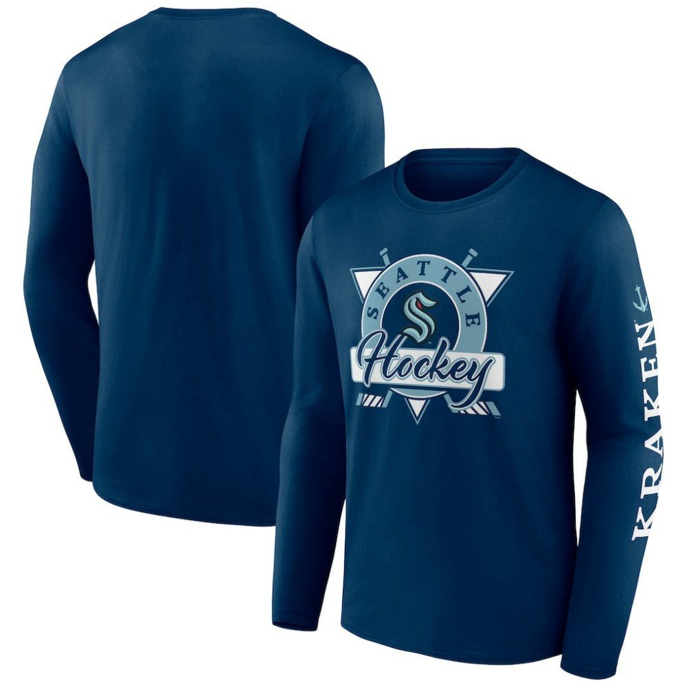 Seattle Kraken Fanatics Rinkside Long Sleeve T-Shirt Deep Sea Blue