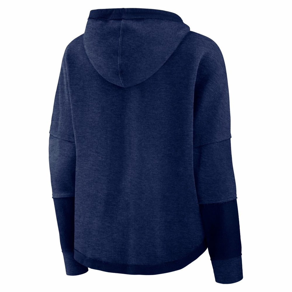 Tennessee Titans Women's Lightewight Modest Crop Lounge Helmet Arch Pullover Hoodie - Navy on sale