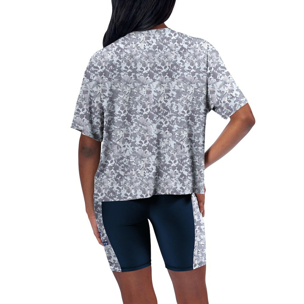 Dallas Cowboys Certo Women's Cropped Turnout T-Shirt - Navy on sale
