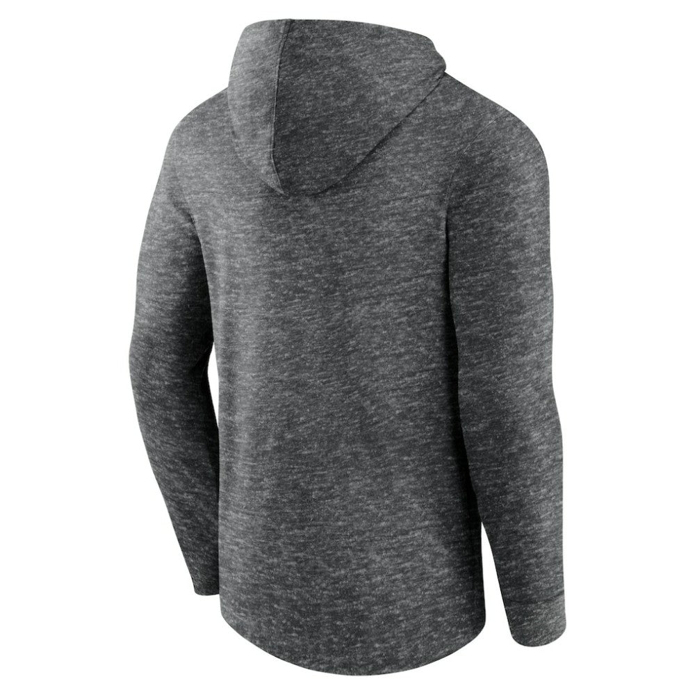 St. Louis Blues Fanatics Stacked Long Sleeve Hoodie T-Shirt Heather Charcoal