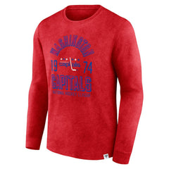 Washington Capitals Fanatics Keep The Zone Long Sleeve T-Shirt Heather Red