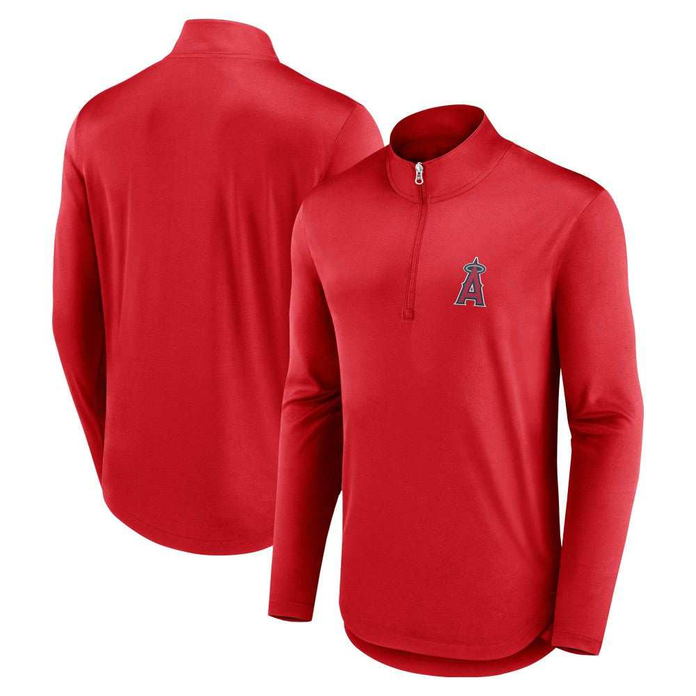 Los Angeles Angels Quarterback Quarter-Zip Top - Red