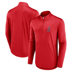 Los Angeles Angels Quarterback Quarter-Zip Top - Red